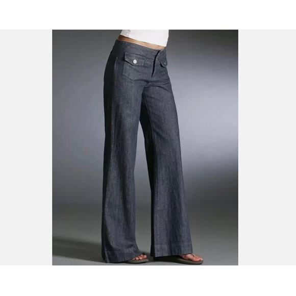 Flamingals Women’s Casual Flap Pocket Cargo Pants - Button Front Wide Leg Baggy - Picture 1 of 9